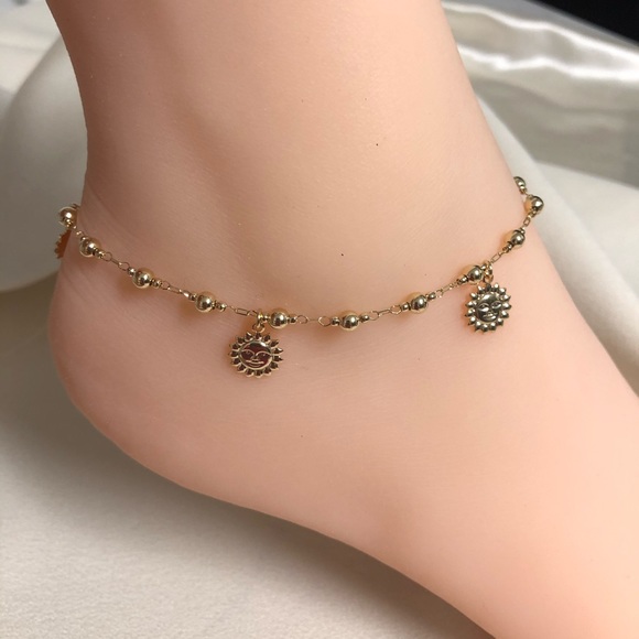 Jewelry - 18k Gold Filled Sun 🌞 Charms Anklet